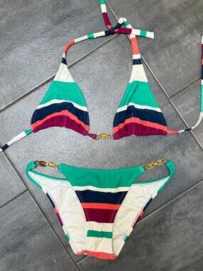 VIX Paula Hermanny Striped Swimsuit, Size: L